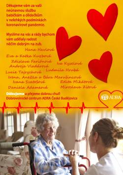 ADRA - poděkování domu seniorů