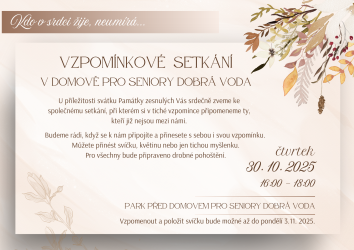 Vzpomínkové setkání v Domově pro seniory Dobrá Voda