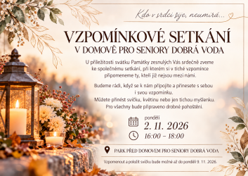 Vzpomínkové setkání v Domově pro seniory Dobrá Voda